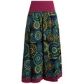 Produktbild: Vishes Maxirock Langer Damen Herbst-Rock Herbströcke Bunt mit Mandalas bedruckt Hippie, Festival, Boho Style schwarz 40