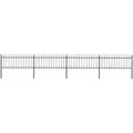 Produktbild: vidaXL Gartenzaun mit Speerspitze Stahl 714,5 x 80 cm Schwarz 277605