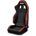 Produktbild: Sport-schalensitz - Sparco - R100 My22 - Schwarz/rot - Verstellbar - Optimaler Komfort