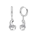 Produktbild: Scorpions by amor Creolen Edelstahl Unisex Damen Herren Ohrschmuck, 1,5 cm, Silber, Skorpion, Kommt in Schmuck Geschenk Box, 2040516