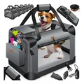 Produktbild: LOVPET® Hundebox Hundetransportbox faltbar Inkl.Hundenapf Transporttasche Hundetasche Transportbox für Haustiere, Hunde und Katzen Haustiertransportbox