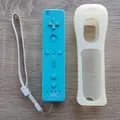 Produktbild: Original Nintendo Wii Fernbedienung Blau Türkis Motion Plus Inside + Hülle