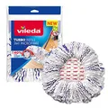 Produktbild: Vileda Turbo 3in1 EasyWring&Clean Wischmopp Ersatzköpfe, Mikrofaser Moppköpfe mit Kraftfasern für Vileda Turbo Sets, ideal für Hartböden, 98% Polyester, 2% Polyamide, Farbe Lila Weiß, 1er Pack