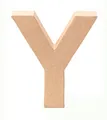 Produktbild: GLOREX 6 2029 125 - Papp - Buchstabe Y, Buchstabe aus brauner Pappe, ca. 17,5 X 5,5 cm groß, zum bemalen und bekleben, für Serviettentechnik und Décopatch, ideal als Dekoration