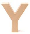 Produktbild: Papp Buchstabe Y 17,5x5,5cm Alphabet Initialien Deko PappArt Druckbuchstabe