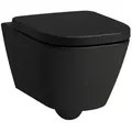 Produktbild: Laufen Meda Wand-WC H8201107160001 36x54cm, spülrandlos, schwarz matt
