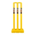 Produktbild: DSC Cricket-Stump-Set aus Kunststoff mit 3 Stümpfen, 2 Bügel und 1 Basis, Größe Herren, Gelb