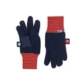 Produktbild: Finkid Sormikas Blau - Warme atmungsaktive Kinder Fleece Fingerhandschuhe, Größe M - Farbe Navy - Red