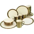 Produktbild: Creatable Kombiservice, Weiß, Gold, Keramik, 16-teilig, 330 ml, Essen & Trinken, Geschirr, Geschirr-Sets, Kombiservice
