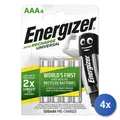 Produktbild: 4x Batterie Micro AAA Wiederaufladbar Energizer E301375705 Recharge Univ