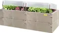 Produktbild: Hochbeet Timber, 130x60x52 cm, aus Kunststoff in braun, Stecksystem, mit Deckel