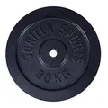 Produktbild: GORILLA SPORTS® Hantelscheiben - Set/Einzeln, 0,5 kg, 1,25 kg, 2 kg, 2,5 kg, 5 kg, 10 kg, 15 kg, 20 kg, 25 kg, 30 kg Gewichte, 30/31 mm, Gusseisen, Silber/Schwarz - Gewichtsscheiben, Bumper Plates