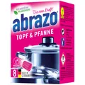 Produktbild: OSCAR WEIL GmbH abrazo Topf & Pfanne Reinigungskissen, Topfschwamm aus feiner Stahlwolle, rundum vollverseift, 1 Packung = 8 Stück