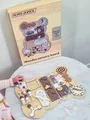 Produktbild: Wooden Busy Board “Bear” 10-in-1 – Montessori Sensory Activity Board for Kids