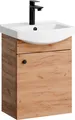Produktbild: Planetmöbel Waschbecken mit Waschbeckenunterschrank, Waschtisch-Unterschrank 45cm Gäste Bad Gold Eiche