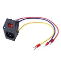 Produktbild: 3Dman 15A 250V Rocker Switch On/Off Power Socket Inlet Module Plug 10A Fuse Switch with 18 AWG Wiring 3 Pin