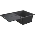Produktbild: Grohe Abwäschen - Kompositspüle K400, Ablaufgarnitur mit Exzenterbedienung, 78x50 cm, schwarz Granit 31639AP0