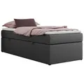 Produktbild: BOXBETT ZERO 90/200 - Dunkelgrau Kunstleder - H3 - Topper Visco