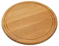 Produktbild: Kesper 2 Stück Vesperteller-Grillmeister mit Saftrinne, Ø 25 x 1,5 cm, FSC-zertifiziertes Buchenholz, geölt, Präsentationsplatte, Schneidebrett