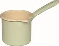 Produktbild: Riess Schnabeltopf mit Stiel 0284-006 | Milchtopf 10 cm | 0,75 L | Emaille | für alle Herdarten | nilgrün