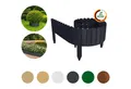 Produktbild: Floranica Palisade Beeteinfassung Beetumrandung Rasenkante Umrandung Flexibler Rollborder, LxH: 200x10 cm, Anthrazit, Dekozaun Holzzaun Umzäunung Blumenbeeten Garten Beeten Kräutergarten