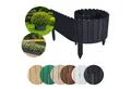 Produktbild: Floranica Palisade Beeteinfassung Beetumrandung Rasenkante Flexibler Rollborder Palisade, LxH: 200x10 cm, Anthrazit, Dekozaun Holzzaun Umzäunung Garten Beeten Blumenbeeten Kräutergarten