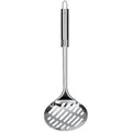 Produktbild: Fackelmann Abseihlöffel 35 cm OVALGRIFF, Küchenhelfer mit ergonomischem Griff, Schaumlöffel auf Edelstahl (Farbe: Silber), Menge: 1 Stück, Gemischt