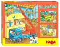 Produktbild: HABA 305469 - Puzzles Auf der Baustelle, Puzzlesammlung mit 3 Baustellen-Motiven für Kinder ab 4 Jahren, Baustellenpuzzles mit je 24 Teilen zum Training der Konzentration und Feinmotorik