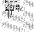 Produktbild: FEBEST 2229-004-KIT Sturzkorrekturschraube für KIA SORENTO I (JC) SORENTO II (XM)