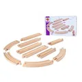 Produktbild: Eichhorn Spielzeugeisenbahn-Zubehör Bahn 100006403, Schienenset, aus Holz, 10-teilig