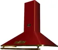 Produktbild: Kaiser EMPIRE Retro Designer Dunstabzugshaube 90 cm A 9315 RotEm | Wandhaube 910m³/h | Kaminhaube Bordeaux/Griff – Bronze | Abzugshaube Inkl.Umluftset/Abluft Wandmontage Expert Haube