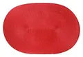 Produktbild: Continenta Tischset geflochten, ovale Form, Platzset, Platzmatte, Tischmatte in Gastro Qualität, 45 x 31 cm, rot