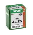 Produktbild: SPAX Senkkopf T20 Vollgewinde, 4.5x25, schwarz verzinkt, 4CUT, 200 Stk