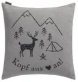 Produktbild: David Fussenegger Kissenhülle Silvretta 'Kopf aus' 50 x 50 cm Graphit - Grau
