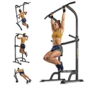 Produktbild: TREX SPORT Power Tower Dip Station & Klimmzugstange freistehend TX-060PR | multifunktionaler Kraftturm für zuhause bis 150 kg