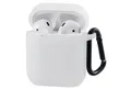 Produktbild: Hama Handyhülle Etui Case Cover Schutz-Hülle Transparent, Hochwertiges Silikon, Karabiner, für Ladecase Apple AirPods 1/2 Gen.