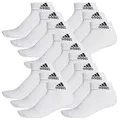 Produktbild: adidas Ankle/Quarter Socken Unisex Kurzsocke Knöchelsocke 15 Paar, Farbe:White, Socken & Strümpfe:43-45