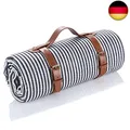 Produktbild: Picknickdecke 150 x 200cm,Streifen Picknickdecke Wasserdicht,Tragbare Extra
