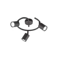 Produktbild: Deckenleuchte Spotlampe Deckenstrahler schwenkbar LED Wohnzimmerleuchte schwarz