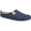 Produktbild: Rohde Napoli-H kuschelige Herren Filz Hausschuhe in blau, Filzfutter, herausnehmbares Bio Korkfußbett - Blau - 44