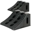 Produktbild: Wiltec - Unterlegkeile für Anhänger 2er Set 10 t, Radkeile zusammengelegt 454 x 208 x 120 mm, Bremskeile aus recyceltem Kunststoff