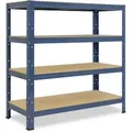 Produktbild: shelfplaza HOME 90x60x50 cm Schwerlastregal in blau mit 4 Böden und 175 kg Traglast pro Boden