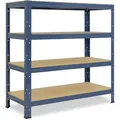 Produktbild: shelfplaza Schwerlastregal, Blau, Metall, Rechteckig, 60x90x50 cm, Freizeit, Heimwerken, Werkstatt, Schwerlastregale