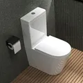 Produktbild: Stand-wc 179t Aus Keramik Spülrandloses-wc 36x63x82cm Bodenstehende-toilette Inkl.spülkasten - Mai&mai