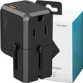 Produktbild: Choetech Pd6038 Usb-C Usb-A Pd 20W Reiseladegerät Usa Eu Uk Au - Schwarz