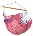 Produktbild: La Siesta®- Habana Hängesessel Kingsize Size für Entspannung & Stil: 360° Drehgelenk, hochwertiges Bambusholz- GOTS-zertifizierte Baumwolle.(Flamingo)