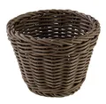 Produktbild: APS Korb rund „Profi Line“, dunkelbrauner Flechtkorb, Körbchen aus Polypropylen, Behältnis aus Flechtwerk, Brötchenkorb, Lebensmittelkorb, Durchmesser Ø 13 cm, Höhe 10 cm