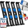 Produktbild: ROADZ® Kennzeichenhalter Rahmenlos - [unsichtbar & legal] - Sicherung für bombenfesten Halt - Set für 2 Kennzeichen - werbefrei - Nummernschildhalter - rahmenlose Kennzeichenhalter Auto