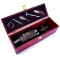 Produktbild: GOODS+GADGETS Weinkiste Zubehörbox Wein-Set Sommelier-Set Wein-Geschenk-Set; Weingeschenk Set mit Zubehör für Weinliebhaber (Weinkiste ohne Flasche)