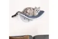 Produktbild: PawHut Kratzbaum Katzenliege Katzen Wandliege Wandmontage Plüschauflage MDF Weiß+Grau, Grau 41 x 28 x 21 cm